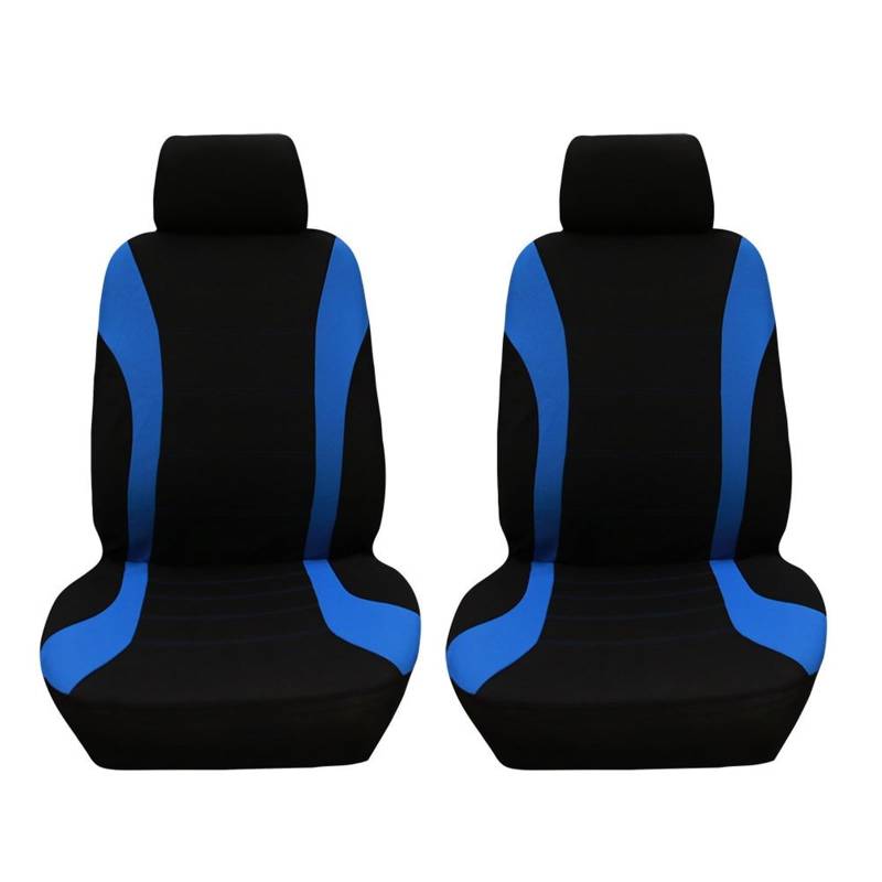 CGBWMB Auto-Sitzbezüge 4 Teile/Satz Auto Sitz Abdeckung Protector Sitz Bequem Staubdicht Kopfstütze Vordersitzbezüge Autositzbezüge(Blue Black) von CGBWMB