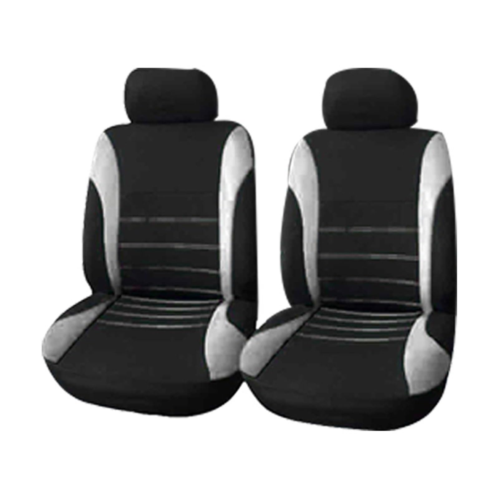 CGBWMB Auto-Sitzbezüge 4 Teile/Satz Auto Sitz Abdeckung Protector Sitz Bequem Staubdicht Kopfstütze Vordersitzbezüge Autositzbezüge(Gray Black) von CGBWMB