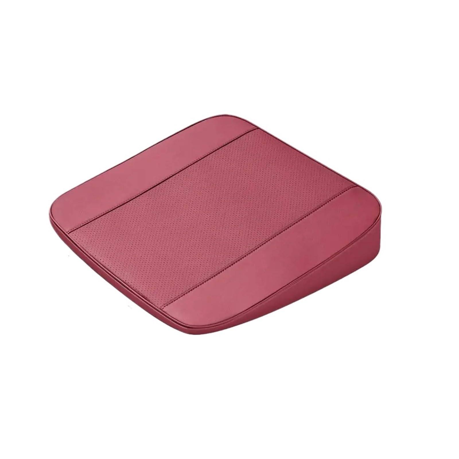 CGBWMB Auto-Sitzbezüge Auto-Sitzkissen Erhöht Leder Atmungsaktiv Erhöhte Sicht Kissen Tragbar Komfortables Fahren Sitzkissen Hoch 4–8 cm Autositzbezüge(Claret-8CM) von CGBWMB