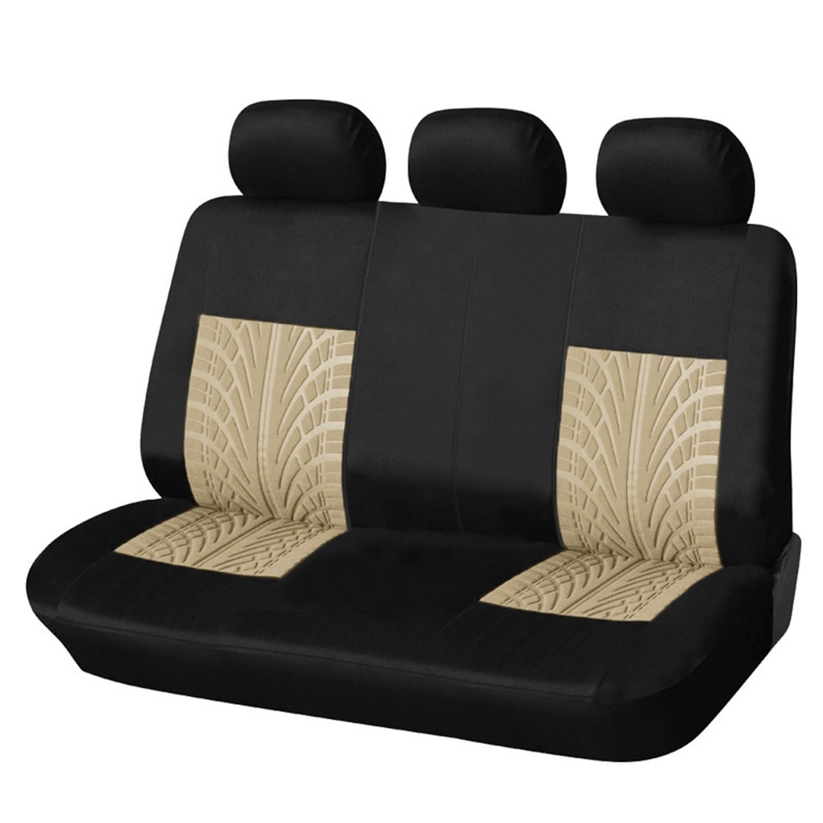 CGBWMB Auto-Sitzbezüge Autositzbezüge-Set Universell Passend Für Die Meisten Autos Bezüge Mit Reifenspur-Detail-Styling Autositzschutz Autositzbezüge(Beige Back Part) von CGBWMB