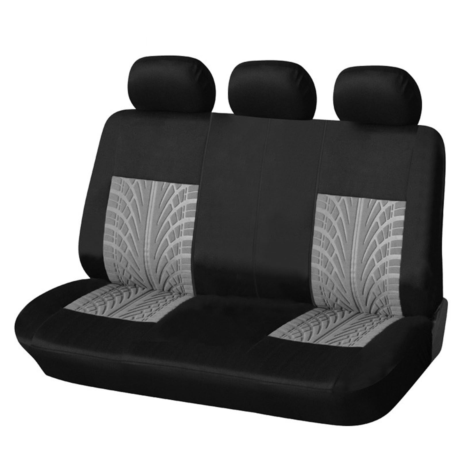 CGBWMB Auto-Sitzbezüge Autositzbezüge-Set Universell Passend Für Die Meisten Autos Bezüge Mit Reifenspur-Detail-Styling Autositzschutz Autositzbezüge(Gray Back Part) von CGBWMB