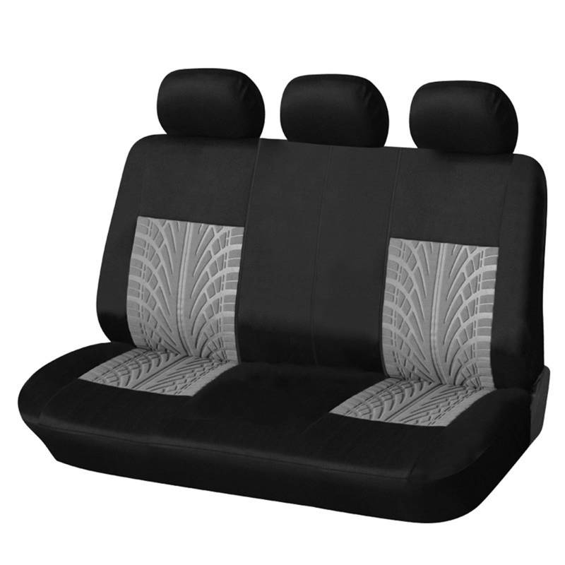 CGBWMB Auto-Sitzbezüge Autositzbezüge-Set Universell Passend Für Die Meisten Autos Bezüge Mit Reifenspur-Detail-Styling Autositzschutz Autositzbezüge(Gray Back Part) von CGBWMB