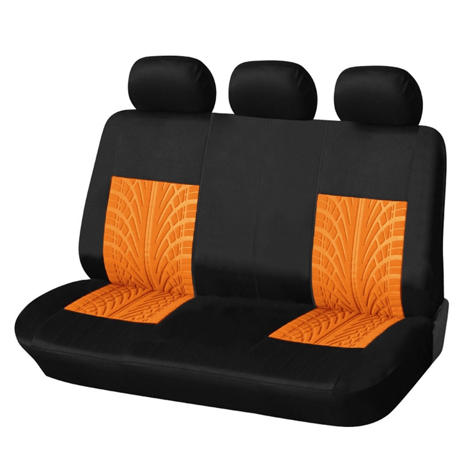 CGBWMB Auto-Sitzbezüge Autositzbezüge-Set Universell Passend Für Die Meisten Autos Bezüge Mit Reifenspur-Detail-Styling Autositzschutz Autositzbezüge(Orange Back Part) von CGBWMB