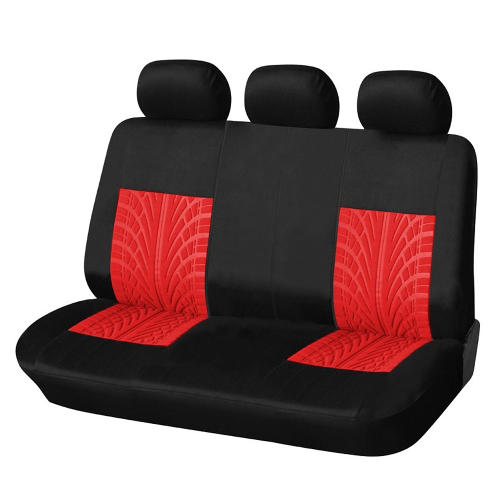 CGBWMB Auto-Sitzbezüge Autositzbezüge-Set Universell Passend Für Die Meisten Autos Bezüge Mit Reifenspur-Detail-Styling Autositzschutz Autositzbezüge(Red Back Part) von CGBWMB
