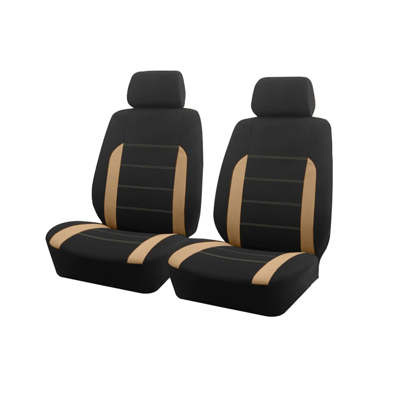 CGBWMB Auto-Sitzbezüge Autositzbezüge Universalgröße Für Die Meisten Autos SUV LKW Van Autozubehör Innensitzbezüge Für Autos Kompletter Satz Autositzbezüge(Beige 2 seat) von CGBWMB
