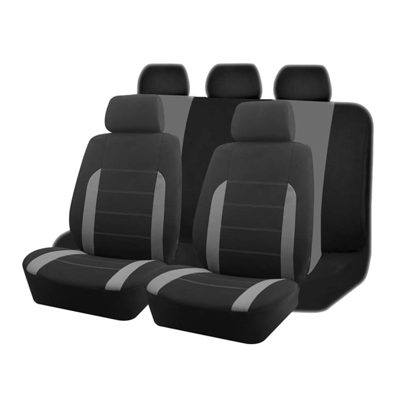 CGBWMB Auto-Sitzbezüge Autositzbezüge Universalgröße Für Die Meisten Autos SUV LKW Van Autozubehör Innensitzbezüge Für Autos Kompletter Satz Autositzbezüge(Gray 5 seat) von CGBWMB