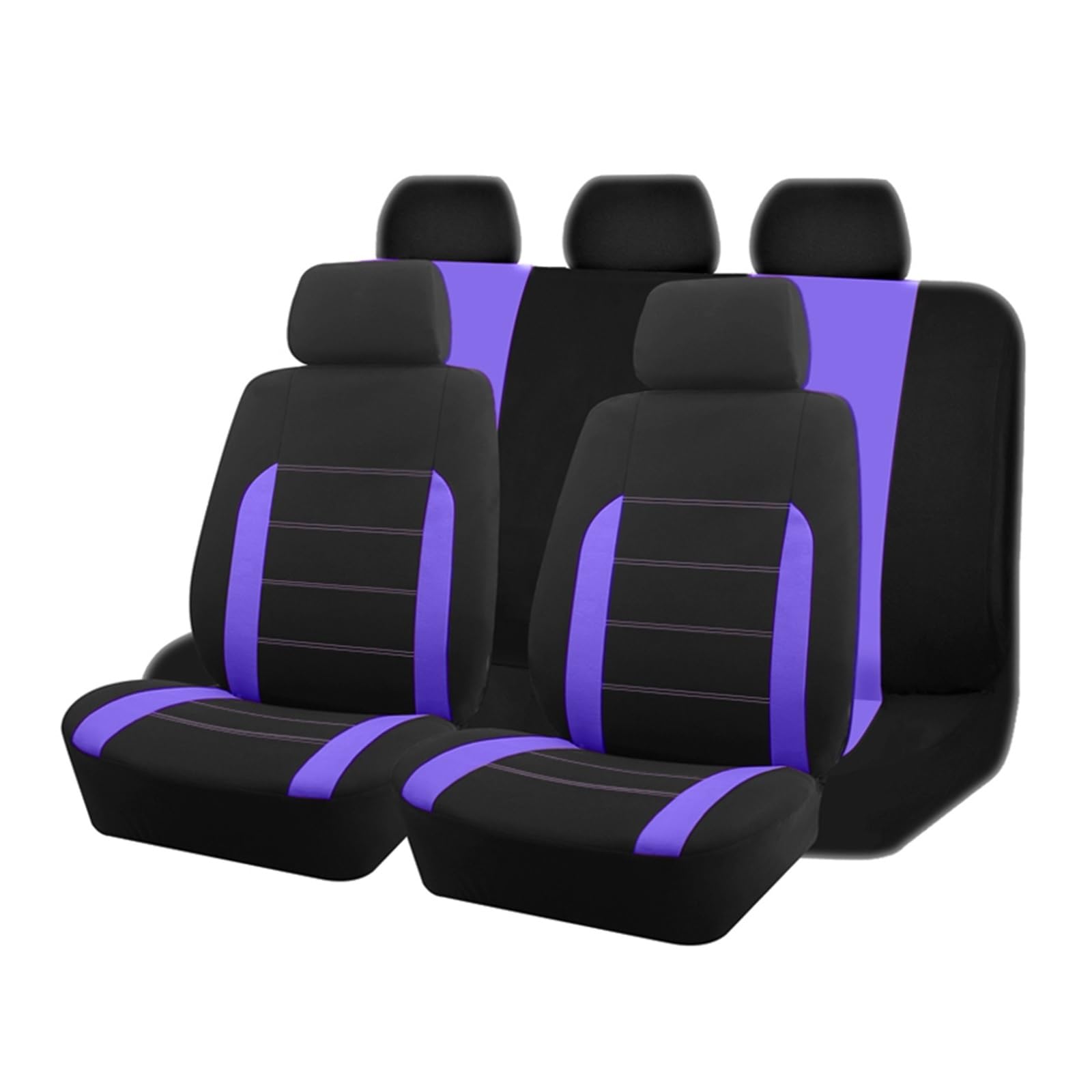 CGBWMB Auto-Sitzbezüge Autositzbezüge Universalgröße Für Die Meisten Autos SUV LKW Van Autozubehör Innensitzbezüge Für Autos Kompletter Satz Autositzbezüge(Purple 5 seat) von CGBWMB