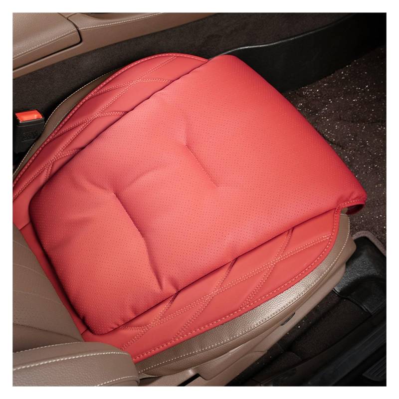 CGBWMB Auto-Sitzbezüge Autositzkissen Hauptfahrer Universelles Vier-Jahreszeiten-Ledersitzkissen Passende Sitzbezüge Autositzbezüge(Cushion-Red) von CGBWMB