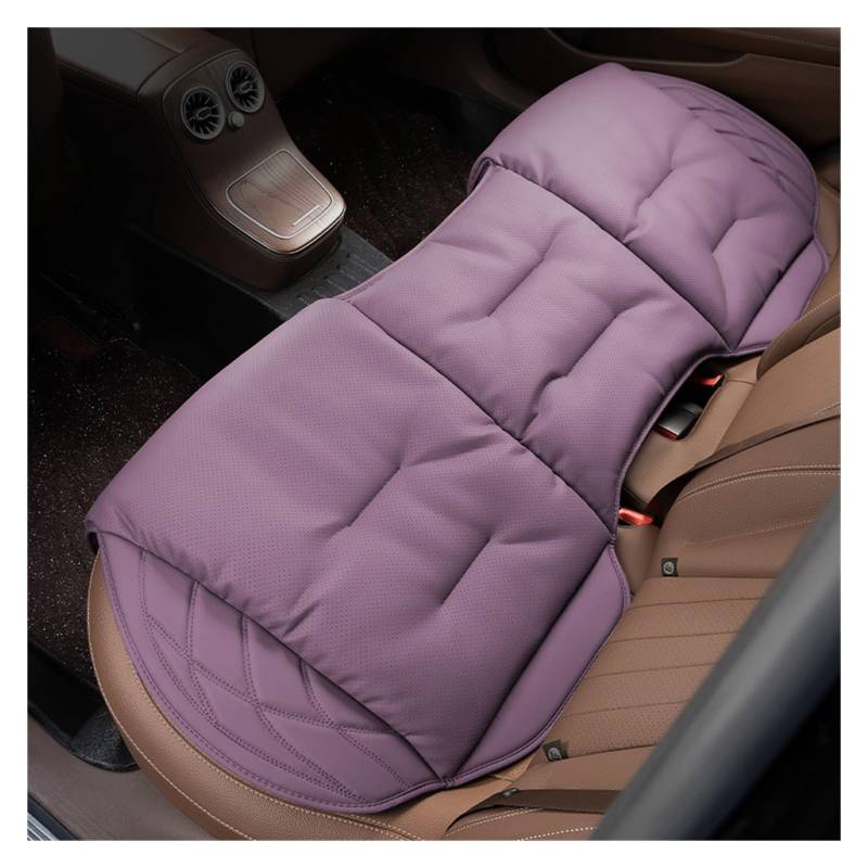 CGBWMB Auto-Sitzbezüge Autositzkissen Hauptfahrer Universelles Vier-Jahreszeiten-Ledersitzkissen Passende Sitzbezüge Autositzbezüge(Rear Seat-Purple) von CGBWMB