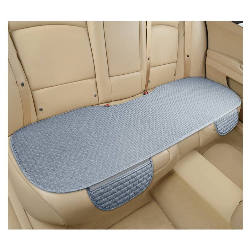 CGBWMB Auto-Sitzbezüge Flachs-Autositzbezug Vorne Und Hinten Leinenstoff Kissen Atmungsaktiv Schutzmatte Universal-LKW SUV Van Autositzbezüge(1 Gray Rear) von CGBWMB
