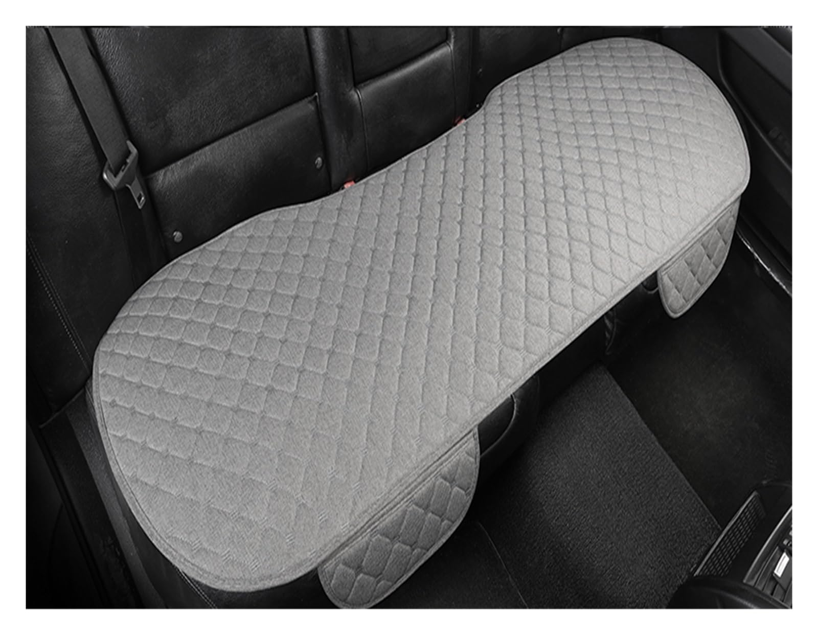 CGBWMB Auto-Sitzbezüge Flachs-Autositzbezug Vorne Und Hinten Leinenstoff Kissen Atmungsaktiv Schutzmatte Universal-LKW SUV Van Autositzbezüge(1 Gray Rear B) von CGBWMB