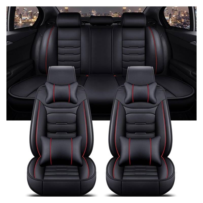 CGBWMB Auto-Sitzbezüge Für 1er E81 E82 E87 E88 F20 F21 F52 F40 alle Automodelle Universal-Autositzbezug Autositzbezüge(Black Red 5 Seat A) von CGBWMB