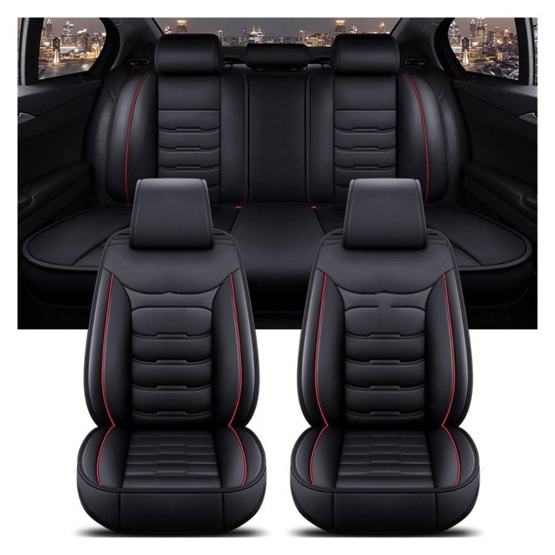 CGBWMB Auto-Sitzbezüge Für 3er E21 E30 E36 E46 E90 E91 E92 Alle Automodelle Universeller Autositzbezug Autositzbezüge(Black Red 5 Seat) von CGBWMB