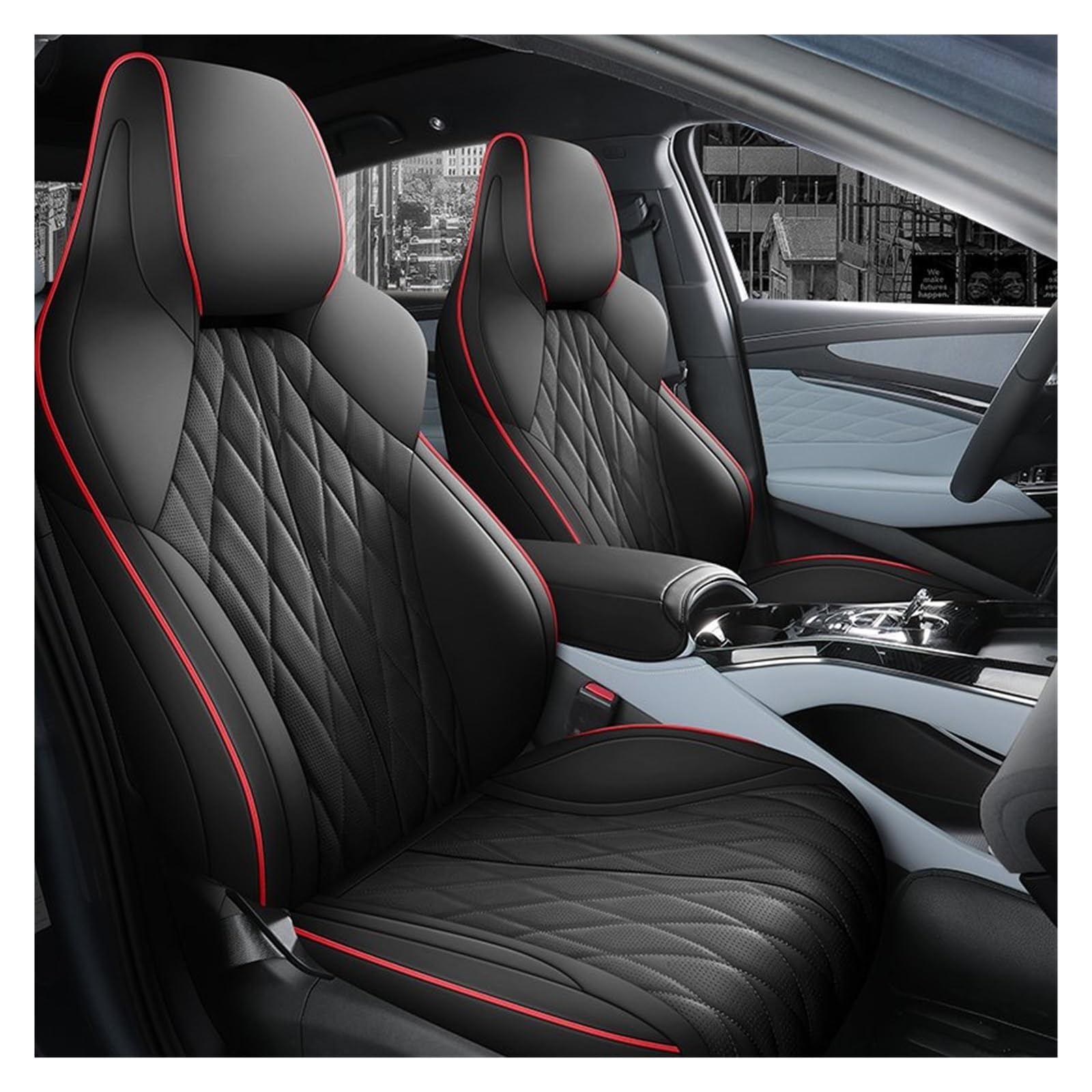 CGBWMB Auto-Sitzbezüge Für BYD Seal Komplettset mit Vorder- und Hinterrad-Komplettset, Autositzbezug, individuell anpassbar Autositzbezüge(Schwarz) von CGBWMB