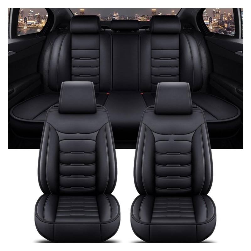 CGBWMB Auto-Sitzbezüge Für Ford Für Focus MK2 Für Edge Für Explorer Für Ecosport Für Escape Für Ausflug Für Everest Universal Auto Sitz Abdeckung Autositzbezüge(Black 5 Seat) von CGBWMB