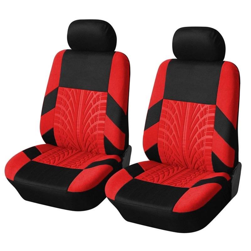 CGBWMB Auto-Sitzbezüge Für Golf 5 Autositzbezüge Vordersitzbezüge Rot Sitzbezüge Komplettset Schwarz Universal Autositzbezüge(Front Part) von CGBWMB