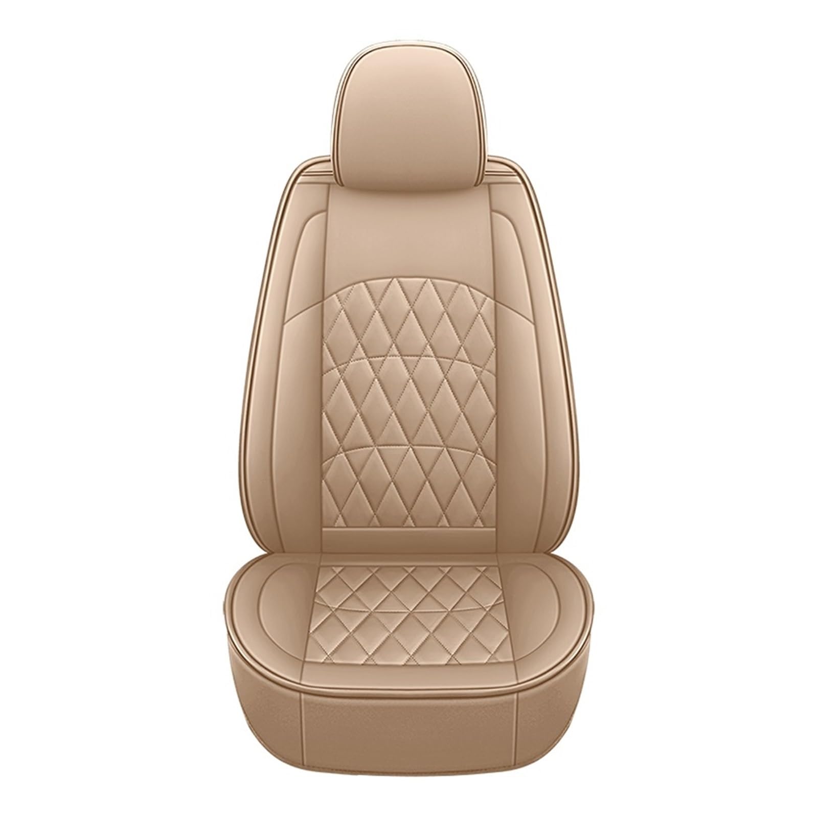 CGBWMB Auto-Sitzbezüge Für Jaguar XF Für F-Pace Für E-pace Für I-Pace Für X-Type XE XJ XK Pu Leder Universal Auto Sitzbezug Autositzbezüge(Beige 1 Seat) von CGBWMB