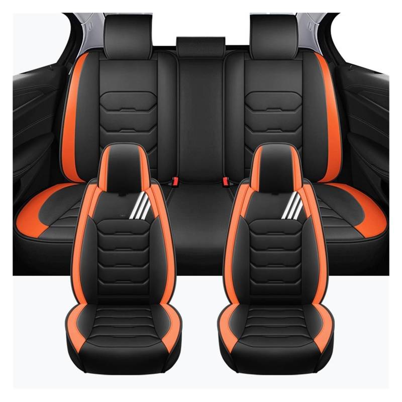CGBWMB Auto-Sitzbezüge Für Mazda 2 Cx30 Komplettset Universal-Autositzbezüge Autositzbezüge(Black Orange) von CGBWMB