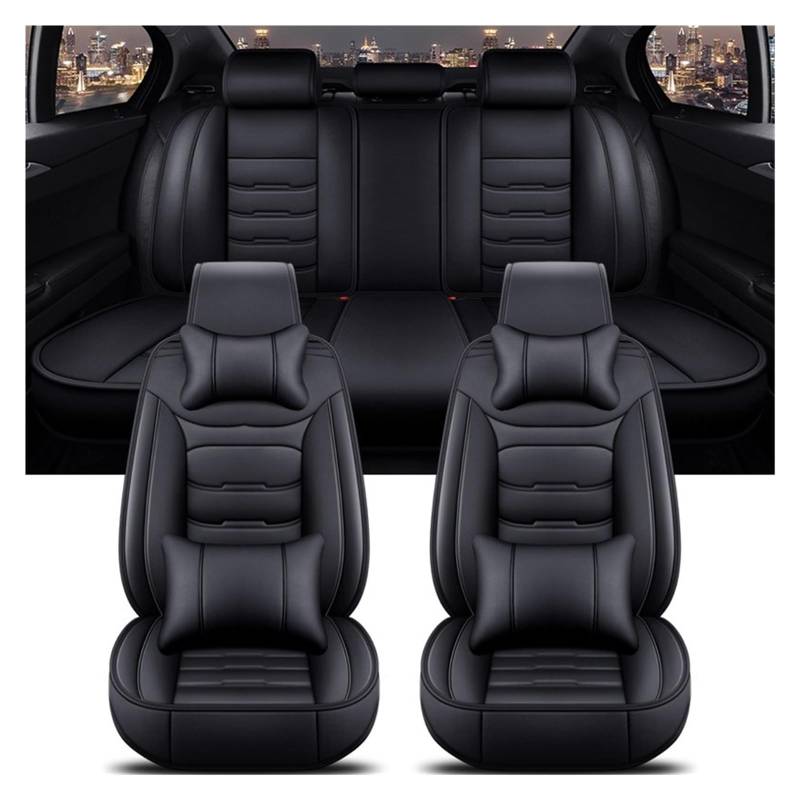 CGBWMB Auto-Sitzbezüge Für Nissan Für Qashqai Für Juke Für Blatt Für Armada Für Altima Für Cube Für Dualis Universal Auto Sitz Abdeckung Autositzbezüge(Black 5 Seat a) von CGBWMB