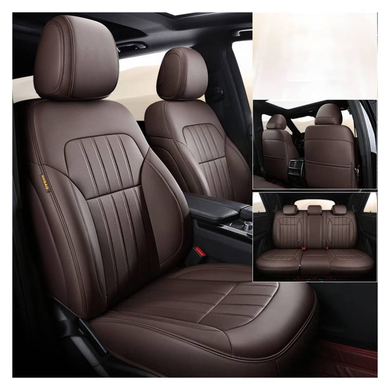 CGBWMB Auto-Sitzbezüge Für Nissan Für Qashqai J11 Für Navara D40 Für März X Für Trail T32 T31 Für Patrol Für Versa Für Tiida Für Kicks Auto Sitzbezüge Autositzbezüge(5Pcs-Coffee) von CGBWMB