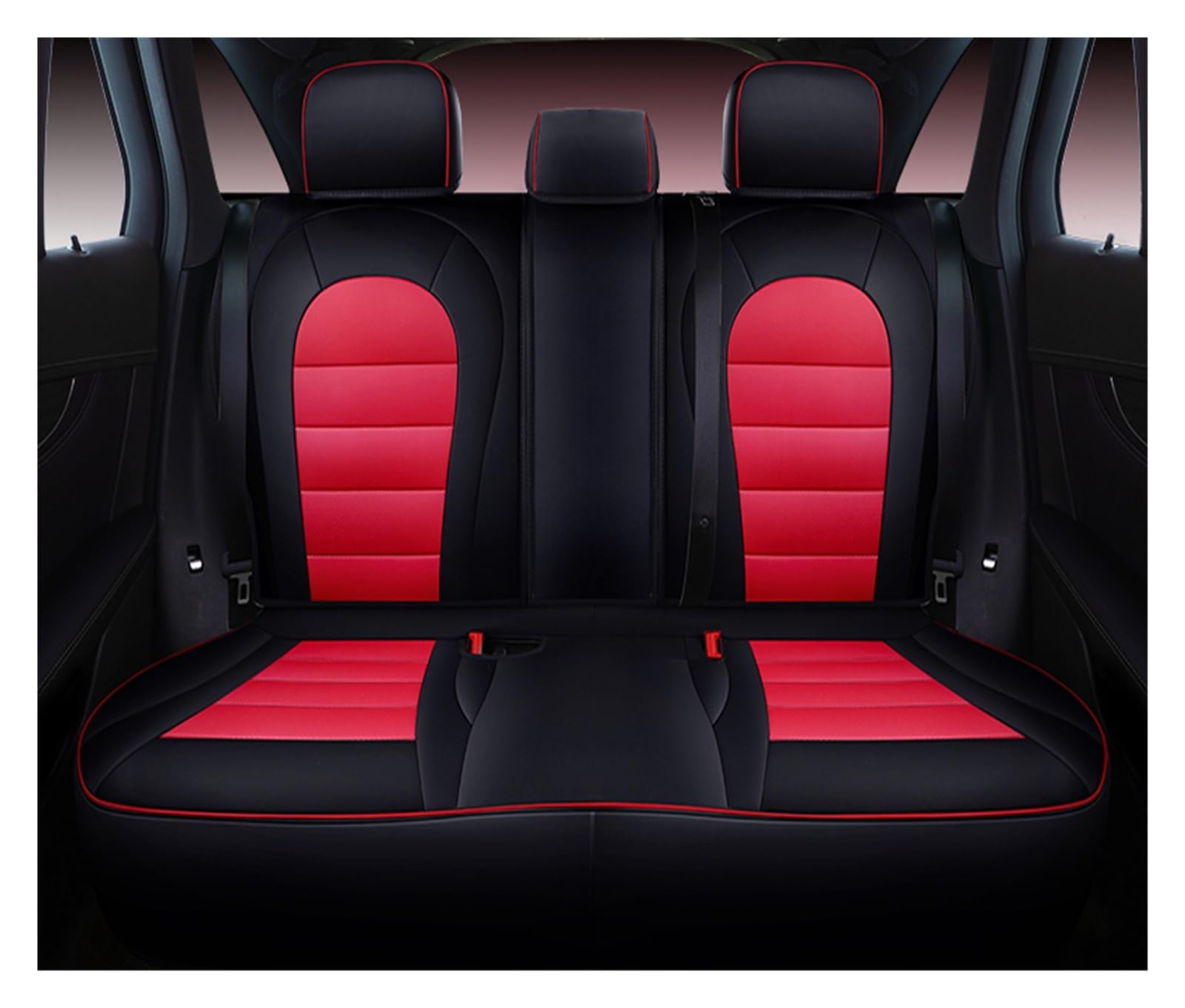 CGBWMB Auto-Sitzbezüge Für Skoda Für Octavia 2 Für Fabia Für Superb 3 Für Karoq Für Kodiaq Für Schnelle 2017 Echtes Leder Auto Sitzbezüge Autositzbezüge(B Rear seat) von CGBWMB