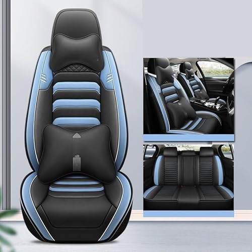CGBWMB Auto-Sitzbezüge Für Skoda Für Octavia A7 Universal PU Leder Autositzbezüge Auto Zubehör Autositzbezüge(9 PCS D) von CGBWMB