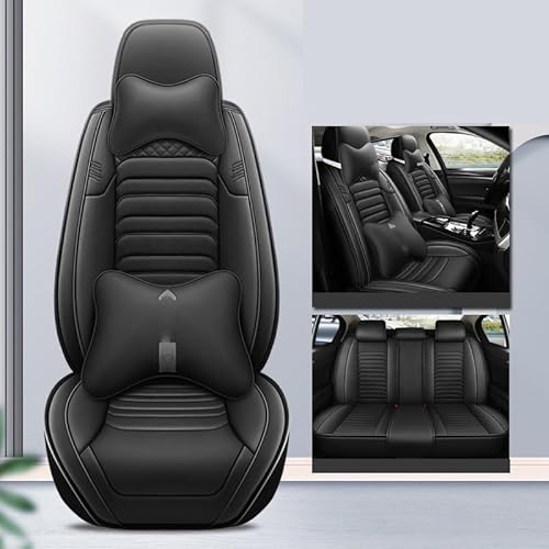 CGBWMB Auto-Sitzbezüge Für Skoda Für Octavia A7 Universal PU Leder Autositzbezüge Auto Zubehör Autositzbezüge(9 PCS F) von CGBWMB