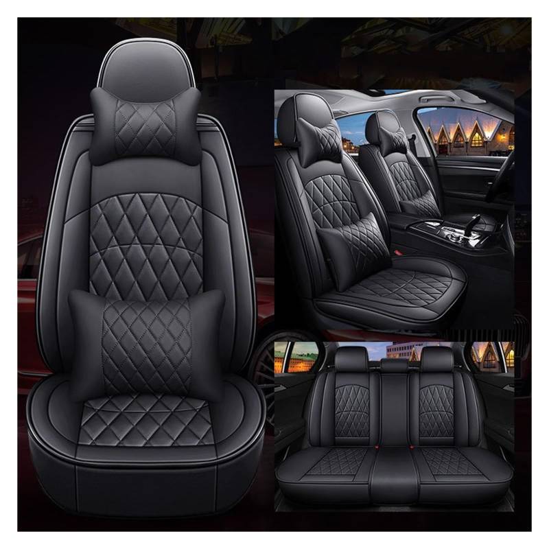 CGBWMB Auto-Sitzbezüge Für Subaru Für Forester Für Outback XV Für Impreza Für BRZ Für Levorg Für Legacy Für WRX Universal Auto Sitzbezüge Autositzbezüge(Black 5 Seat) von CGBWMB