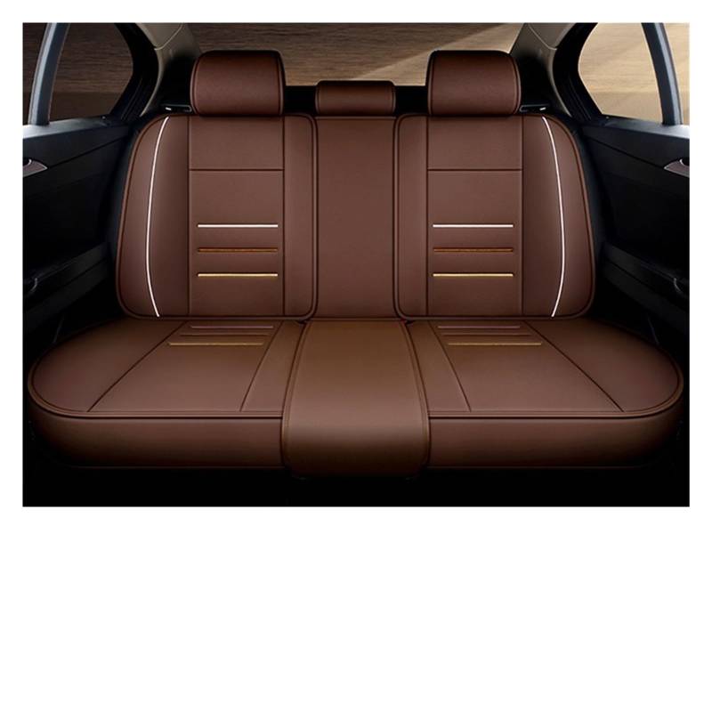 CGBWMB Auto-Sitzbezüge Für Suzuki Für Swift Für Grand Für Vitara Für Jimny Sx4 Für Samurai Für Ignis Auto Sitzbezug Universal Leder Autositzbezüge(Rear Seats-Brown) von CGBWMB