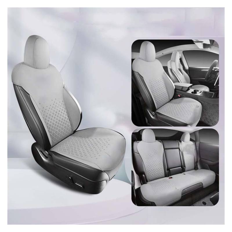 CGBWMB Auto-Sitzbezüge Für Tesla Für Modell Y Auto Zubehör Wildleder Sattel Sitzkissen Pad Halb Bedeckt Autositzbezüge(Color 1) von CGBWMB