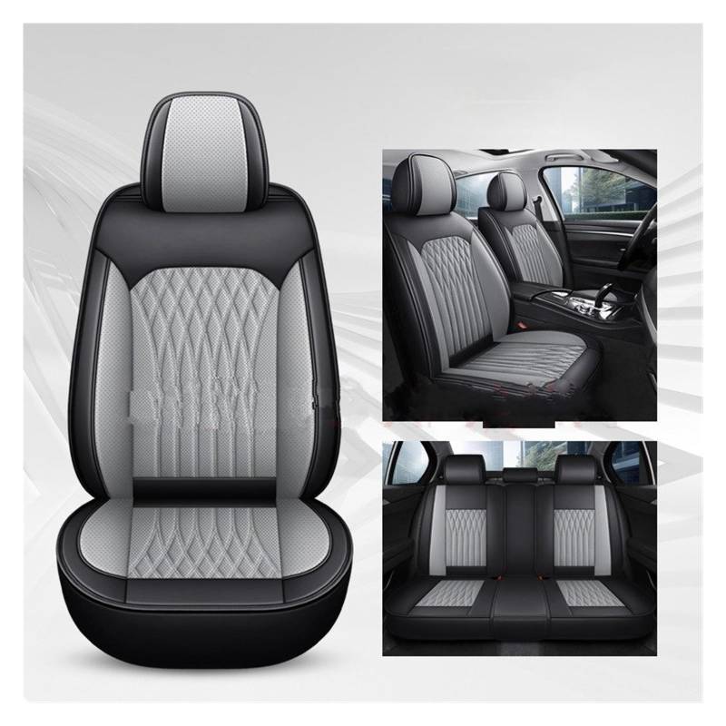 CGBWMB Auto-Sitzbezüge Für X5 E87 E87 X1 F48 X2 X3 X4 X6 X7 M3 M4 M5 Alle Automodelle Pu-Leder Universal Autositzbezug Autositzbezüge(Black Gray 5 Seat) von CGBWMB
