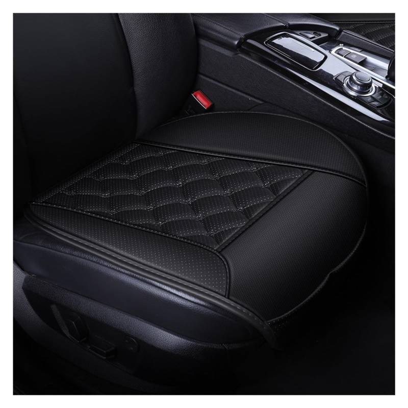 CGBWMB Auto-Sitzbezüge PU-Leder-Autositzbezug, Universeller Autostuhl, Vorne Und Hinten, Wasserdichter Kissenschutz Für Vier Jahreszeiten Autositzbezüge(1 Black pad) von CGBWMB