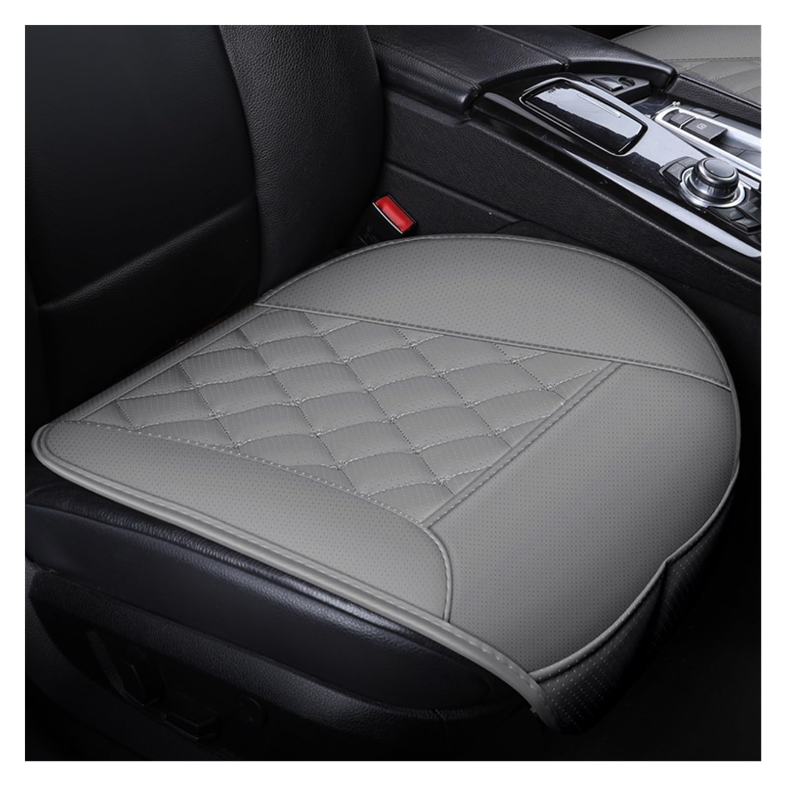 CGBWMB Auto-Sitzbezüge PU-Leder-Autositzbezug, Universeller Autostuhl, Vorne Und Hinten, Wasserdichter Kissenschutz Für Vier Jahreszeiten Autositzbezüge(1 Gray pad) von CGBWMB