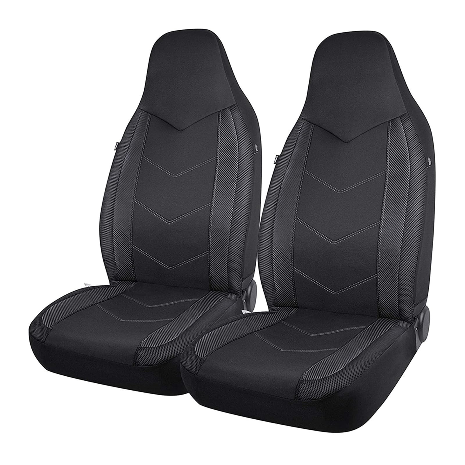 CGBWMB Auto-Sitzbezüge Universal-Sitzschutz mit hoher Rückenlehne atmungsaktives Netzgewebe Karbonfaser-Textur Sitz Autositzbezug Kissen Autositzbezüge(Schwarz) von CGBWMB