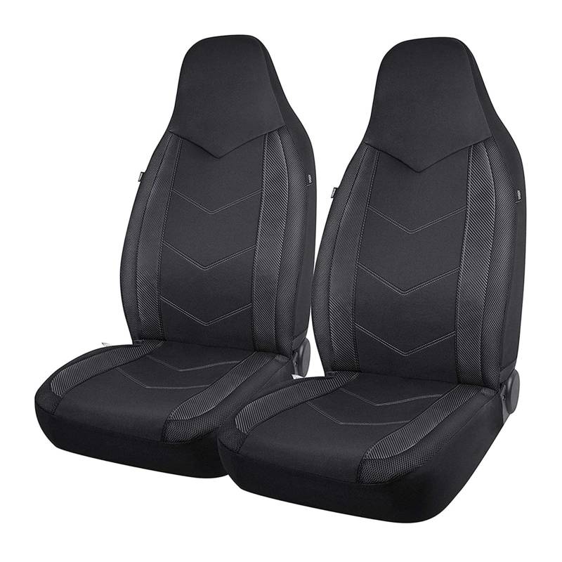 CGBWMB Auto-Sitzbezüge Universal-Sitzschutz mit hoher Rückenlehne atmungsaktives Netzgewebe Karbonfaser-Textur Sitz Autositzbezug Kissen Autositzbezüge(Schwarz) von CGBWMB