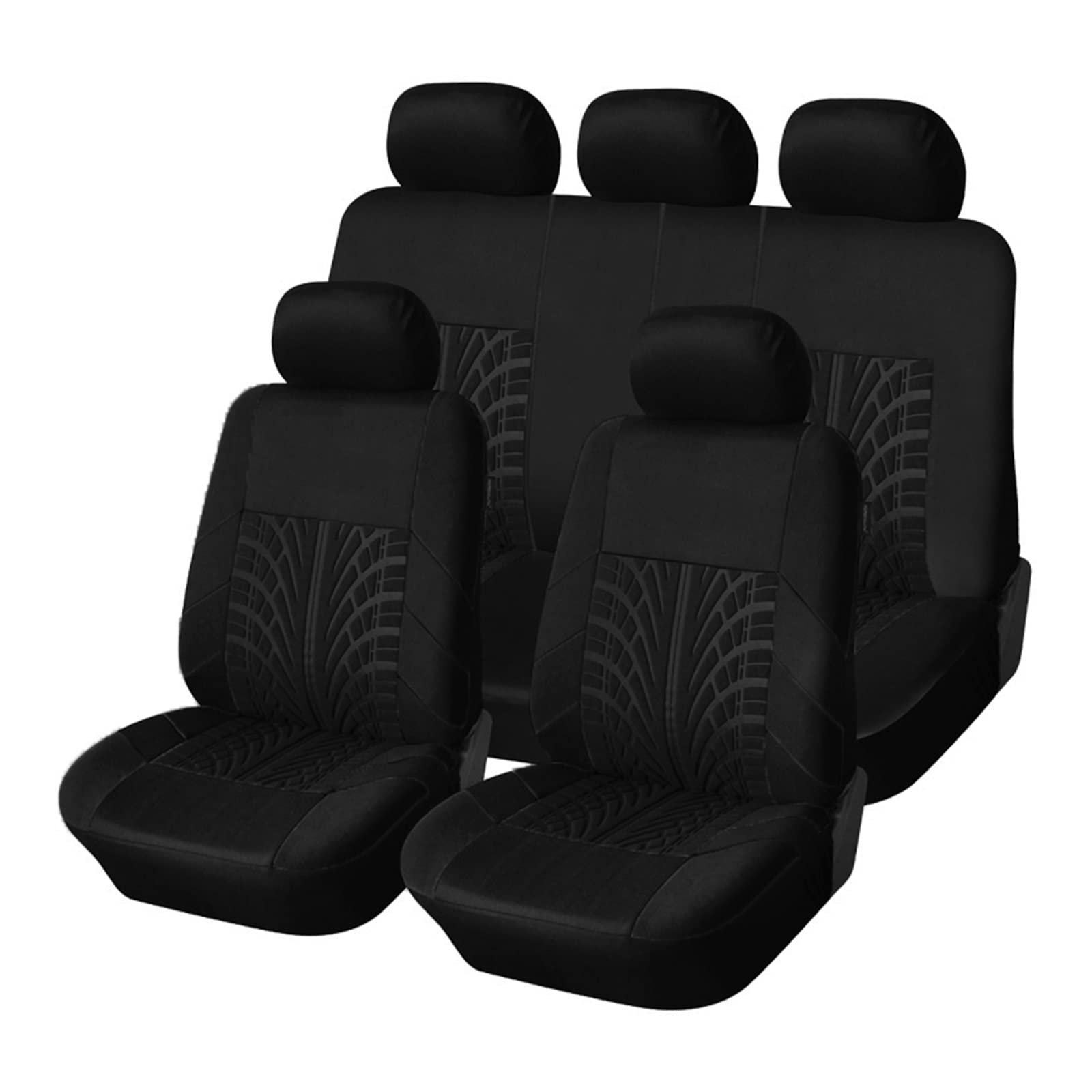 CGBWMB Auto-Sitzbezüge Universalgröße, passend für die meisten Autos, Autositzbezüge-Set, Auto-Organizer, universell Autositzbezüge(Black Full Set B) von CGBWMB