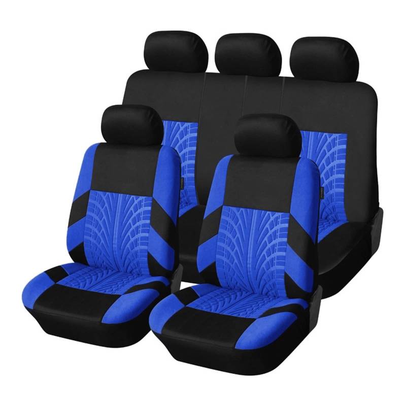CGBWMB Auto-Sitzbezüge Universalgröße, passend für die meisten Autos, Autositzbezüge-Set, Auto-Organizer, universell Autositzbezüge(Blue Full Set) von CGBWMB