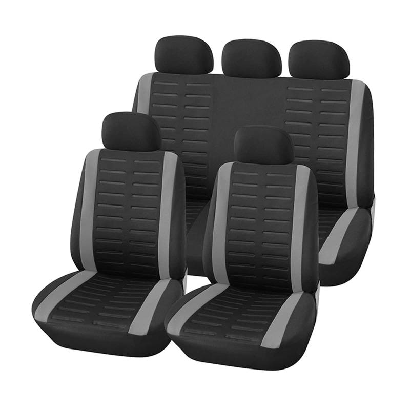 CGBWMB Auto-Sitzbezüge Universalgröße, passend für die meisten Autos, Autositzbezüge-Set, Auto-Organizer, universell Autositzbezüge(Gray Full Set B) von CGBWMB