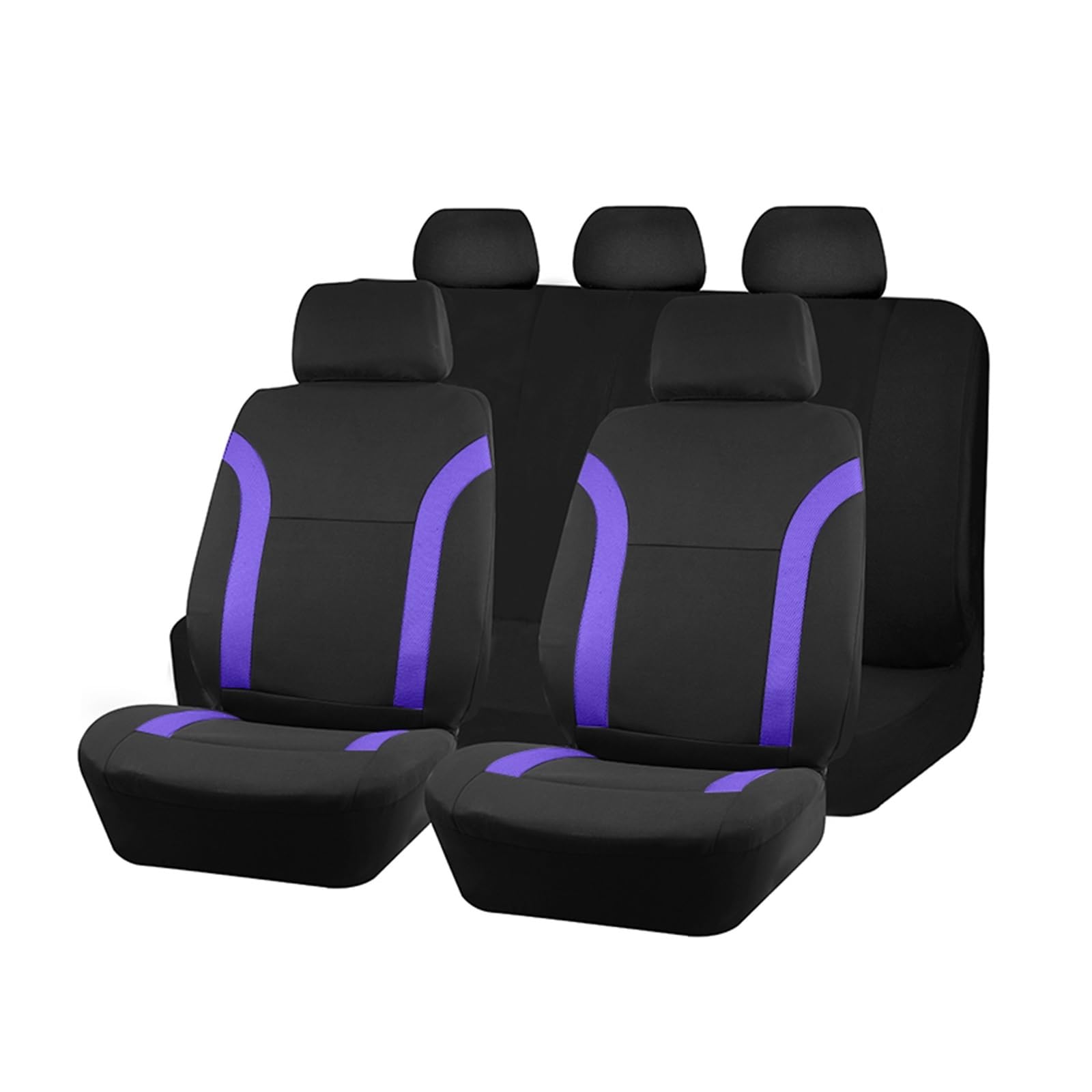 CGBWMB Auto-Sitzbezüge Universelle Atmungsaktive Autositzbezüge Air-Mesh-Gewebe Gespleißt Mit Polyestergewebe Passend Für Die Meisten Auto-SUV Autositzbezüge(Purple 5 seat) von CGBWMB