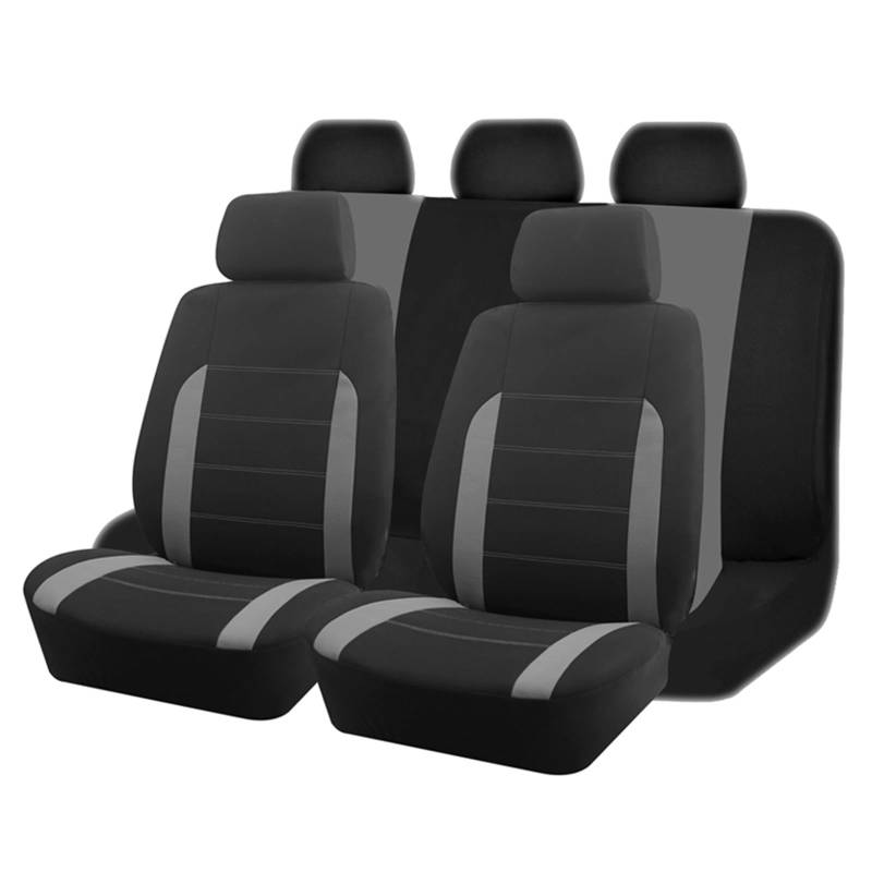 CGBWMB Auto-Sitzbezüge Universelle Autositzbezüge Aus Stoff Für Die Meisten Autos SUVs LKWs Lieferwagen Autozubehör Innensitzbezüge Für Autos Autositzbezüge(Gray 5 seat) von CGBWMB