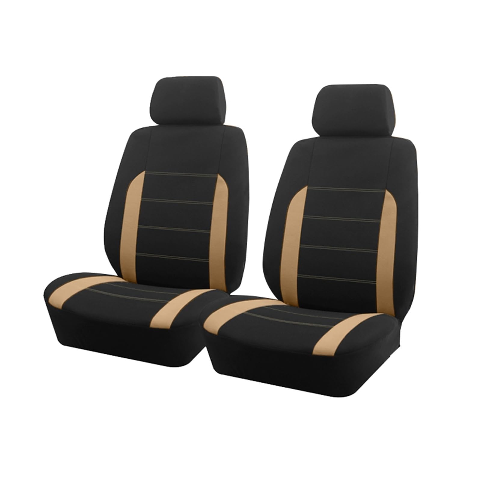 CGBWMB Auto-Sitzbezüge Universelle Autositzbezüge Aus Stoff Passend Für Die Meisten Autos SUV LKW Van Autozubehör Innensitzbezüge Für Autos Autositzbezüge(Beige 2 seat) von CGBWMB