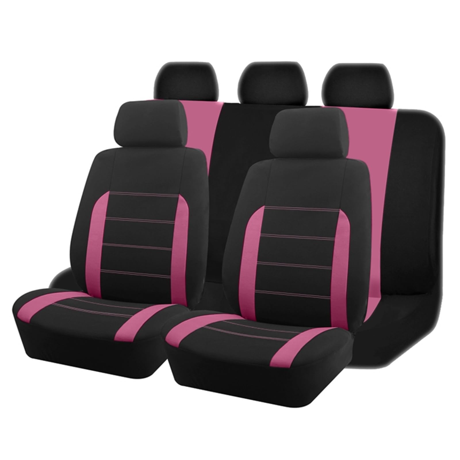 CGBWMB Auto-Sitzbezüge Universelle Autositzbezüge Aus Stoff Passend Für Die Meisten Autos SUV LKW Van Autozubehör Innensitzbezüge Für Autos Autositzbezüge(Pink 5 seat) von CGBWMB