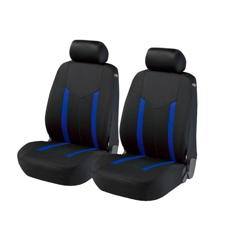 CGBWMB Auto-Sitzbezüge Universelles Polyester-Autositzbezüge-Set Im Sportstil Passend Für Die Meisten Auto-SUV-Van-Sitzkissen Autositzbezüge(Blue 2 seat Front) von CGBWMB