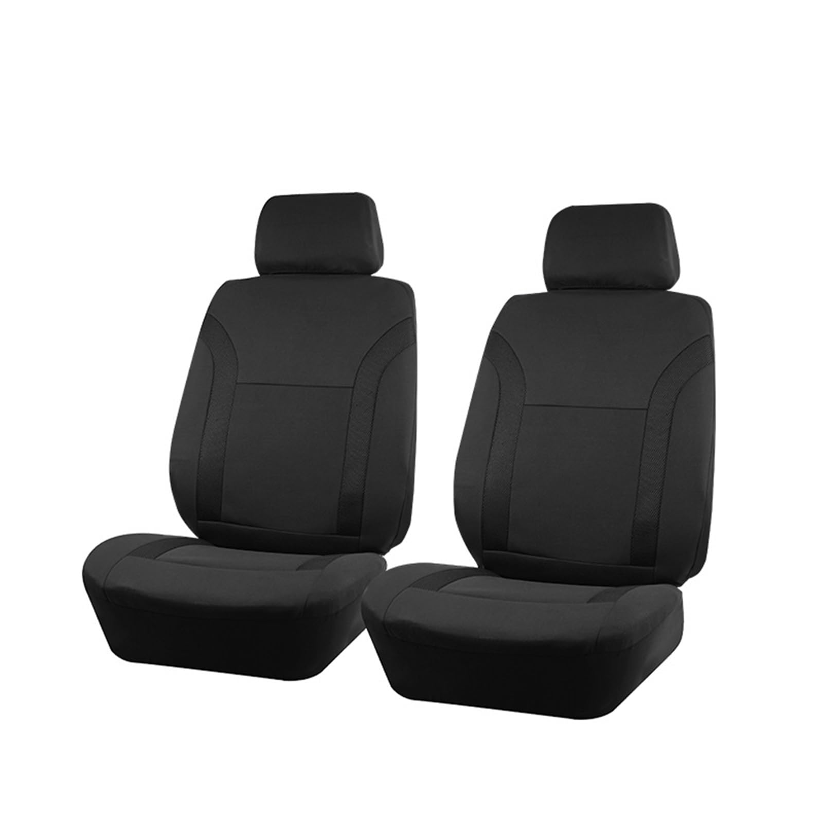 CGBWMB Auto-Sitzbezüge Universelles Polyester-Autositzbezug-Set Passend Für Die Meisten Autos Einfarbiger Stoff Zweifarbig Stilvolles Autozubehör Sitzschutz Autositzbezüge(A Black 2 seat) von CGBWMB