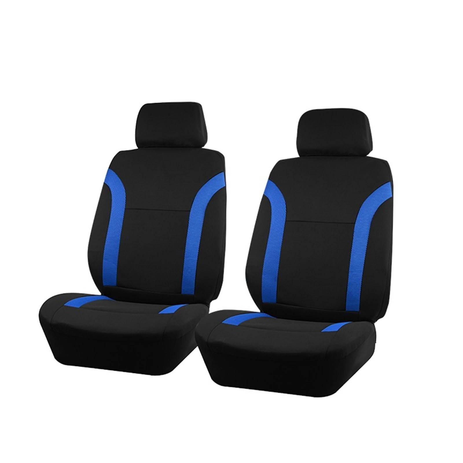 CGBWMB Auto-Sitzbezüge Universelles Polyester-Autositzbezug-Set Passend Für Die Meisten Autos Einfarbiger Stoff Zweifarbig Stilvolles Autozubehör Sitzschutz Autositzbezüge(A Blue 2 seat) von CGBWMB