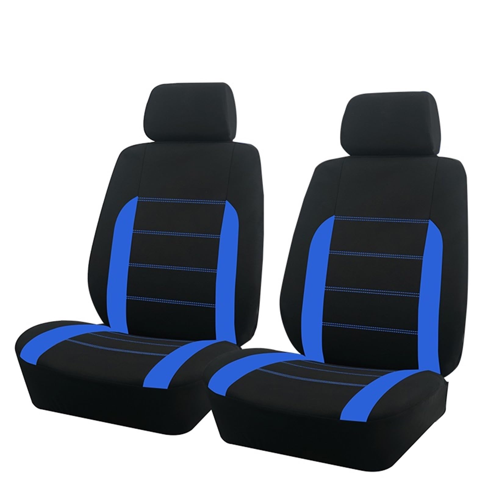 CGBWMB Auto-Sitzbezüge Universelles Polyester-Autositzbezug-Set Passend Für Die Meisten Autos Einfarbiger Stoff Zweifarbig Stilvolles Autozubehör Sitzschutz Autositzbezüge(C Blue 2 seat) von CGBWMB