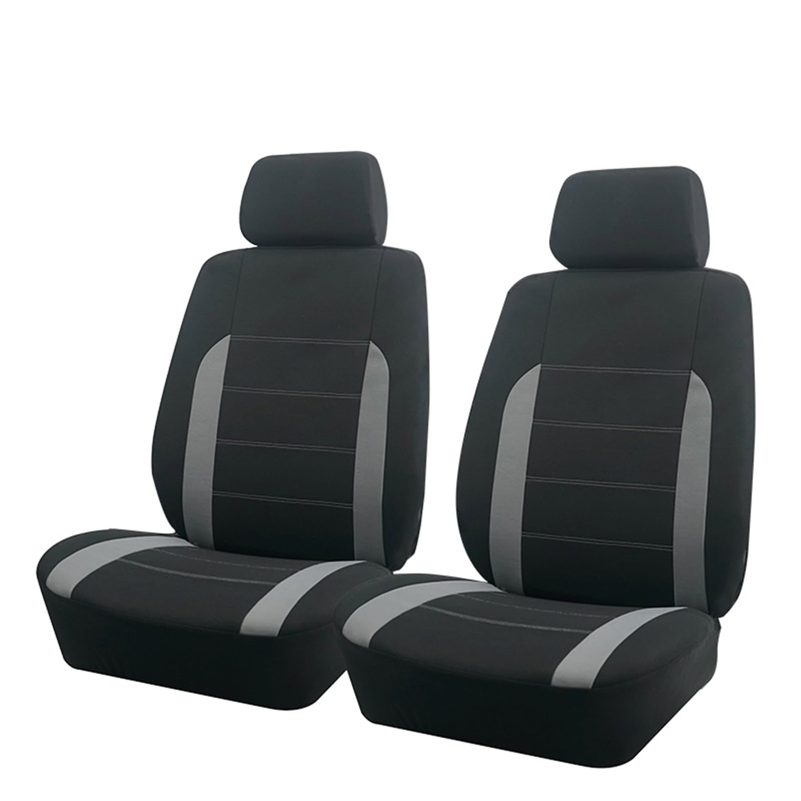 CGBWMB Auto-Sitzbezüge Universelles Polyester-Autositzbezug-Set Passend Für Die Meisten Autos Einfarbiger Stoff Zweifarbig Stilvolles Autozubehör Sitzschutz Autositzbezüge(C Gray 2 seat) von CGBWMB