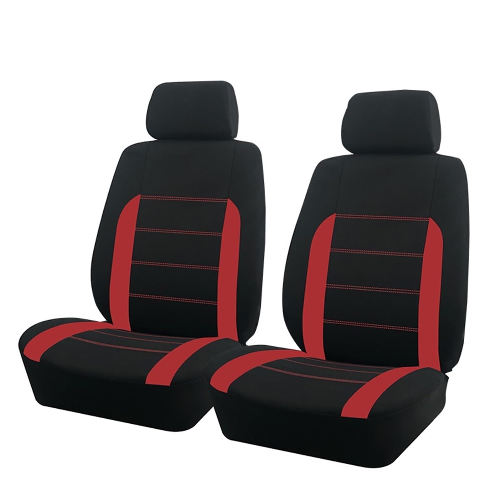 CGBWMB Auto-Sitzbezüge Universelles Polyester-Autositzbezug-Set Passend Für Die Meisten Autos Einfarbiger Stoff Zweifarbig Stilvolles Autozubehör Sitzschutz Autositzbezüge(C Red 2 seat) von CGBWMB