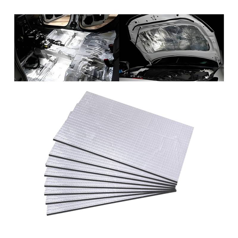 CGEAMDY 10 Stücke Auto Schallschutzmatte Isolierung, Auto Schallschutzmatte Isolierung Matte Universal, Wärme- Und Schalldämmmatten Für Autos, Premium Dämmmatte Auto Wohnwagen Schallschutzmatte von CGEAMDY