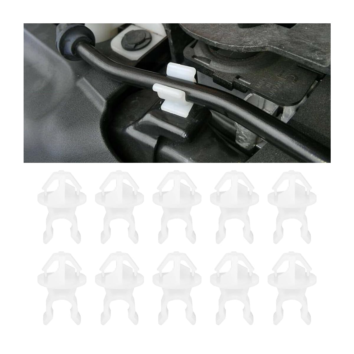 CGEAMDY 10 Stücke Motorhauben-Stützstangenclips, Motorhaubenstützen-Halteclip Auto Zubehör Kunststoff, Motorhauben-Stangenstütze Stütz-Clip Universal, Auto-Motorhaubenstrebe Halteclip Klemmhalter CGEAMDY 10 Stücke Motorhauben-Stützstangenclips, Motorhaubenstützen-Halteclip Auto Zubehör Kunststoff, Motorhauben-Stangenstütze Stütz-Clip Universal, Auto-Motorhaubenstrebe Halteclip Klemmhalter von CGEAMDY